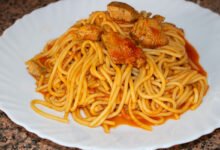 معكرونة بقطع الدجاج