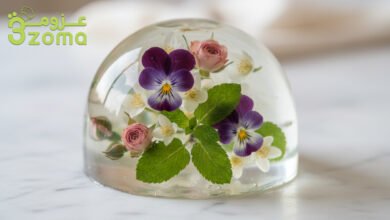 كيكة الكريستال الشفافة