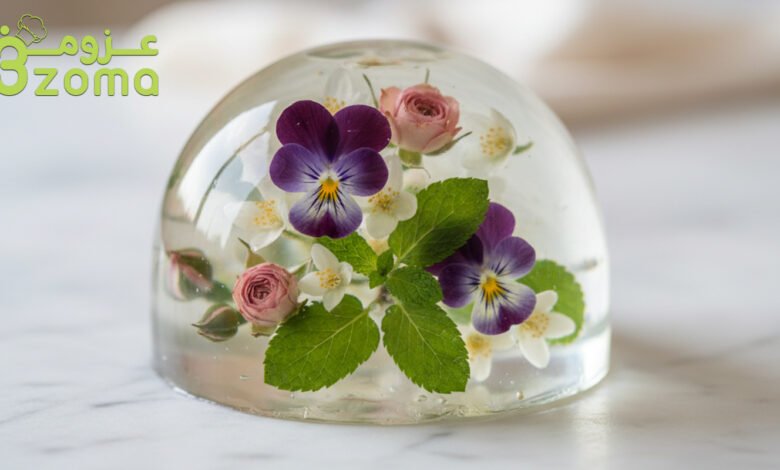 كيكة الكريستال الشفافة