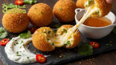 كرات الجبن بالهلابينو المقرمشة.