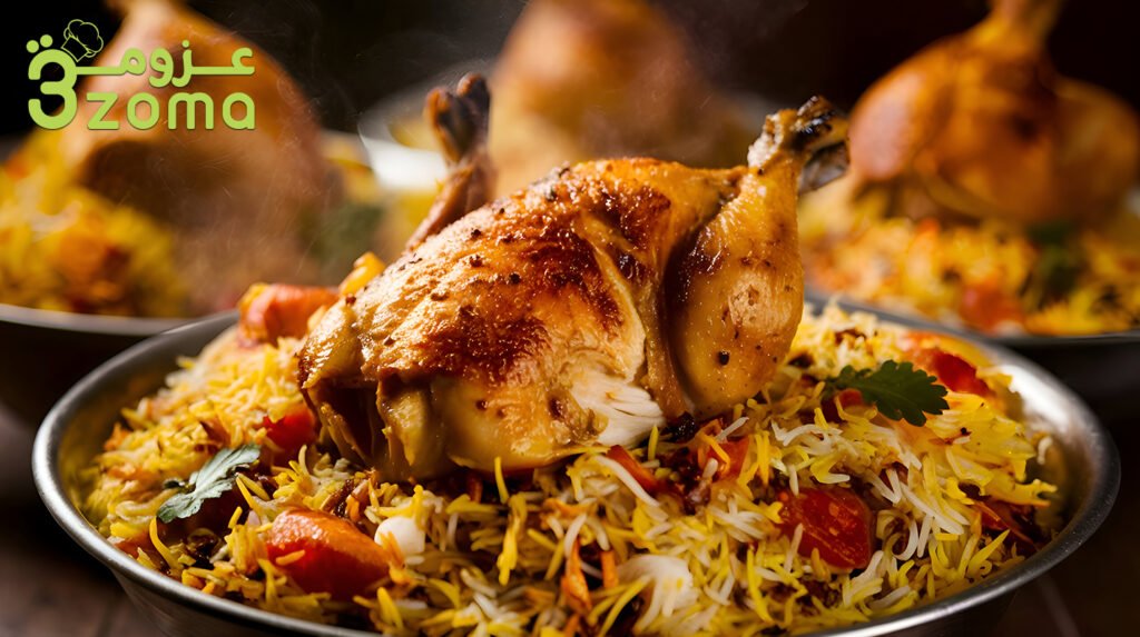 الدجاج بالفرن مع أرز بسمتي
