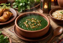 الملوخية المصرية بالأرانب