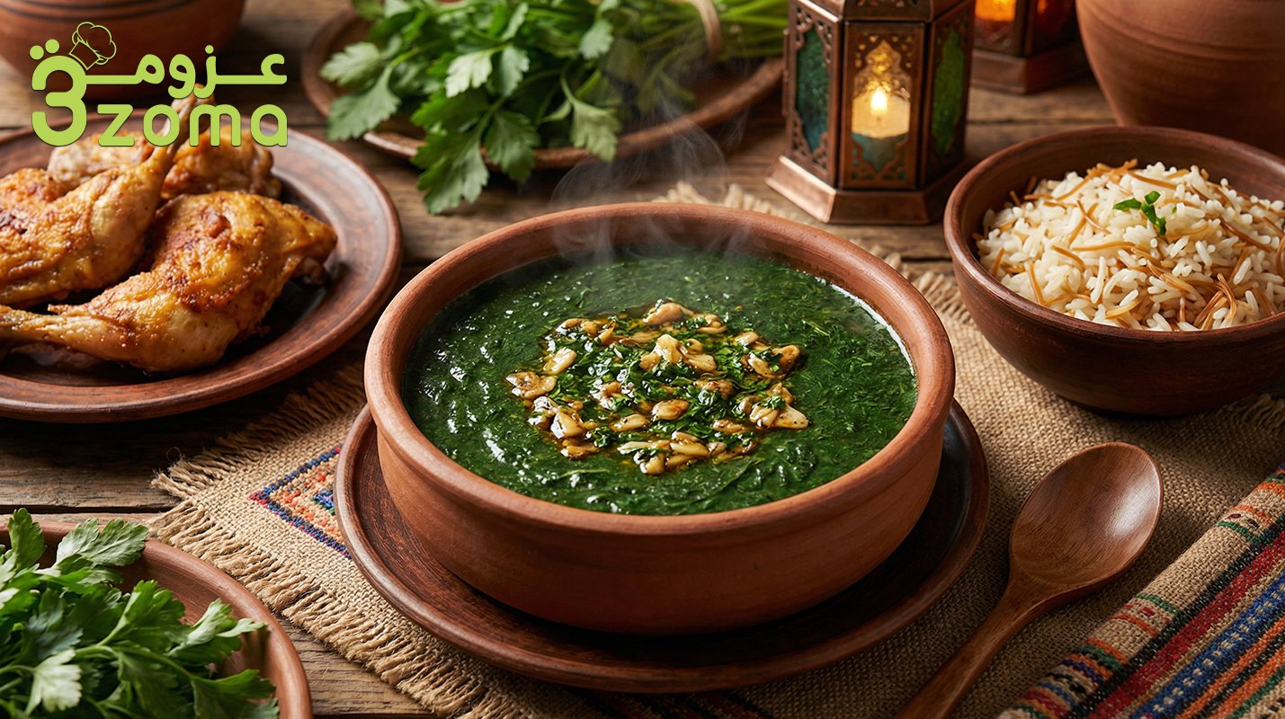 الملوخية المصرية بالأرانب