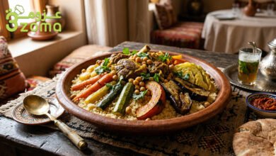 الكسكسي المغربي باللحم