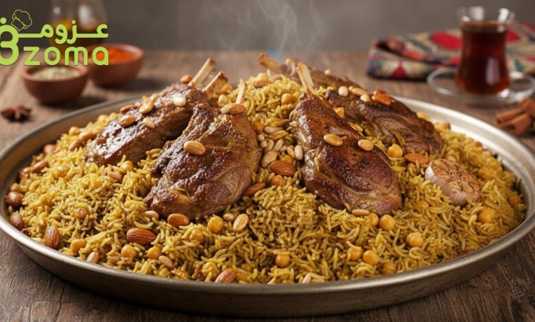 القدرة الغزاوية باللحم والحمص