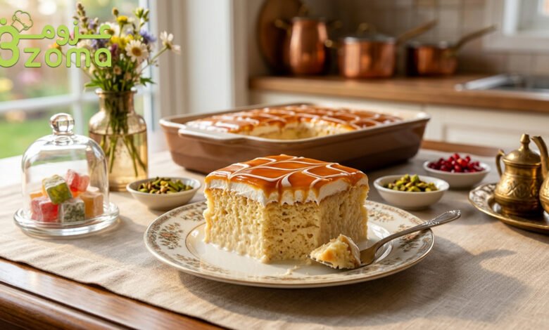 كيكة التريليتشا التركية بالحليب والكراميل