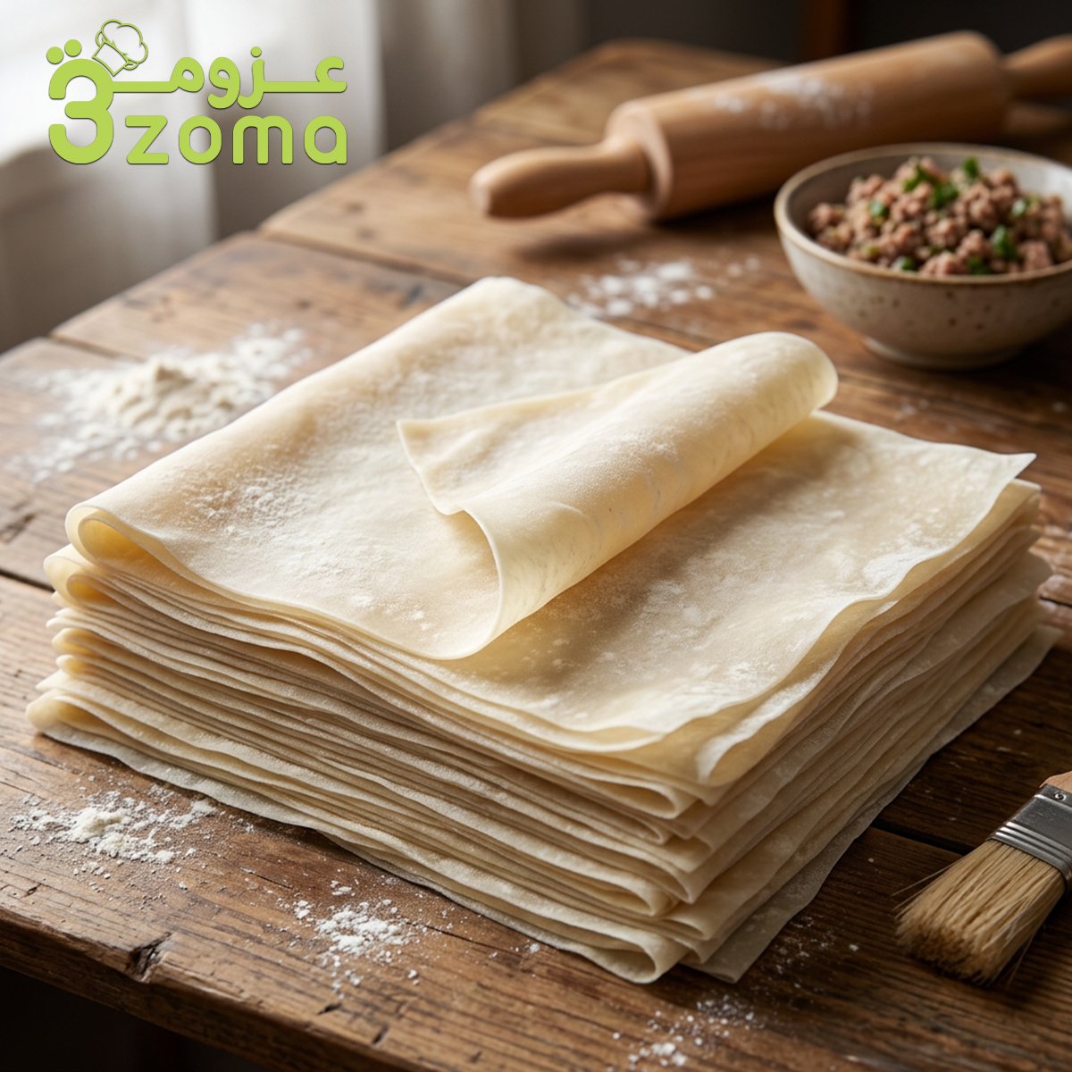 عجينة السمبوسك المنزلية