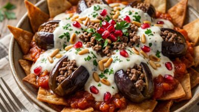 فتة المكدوس الشامية الأصلية