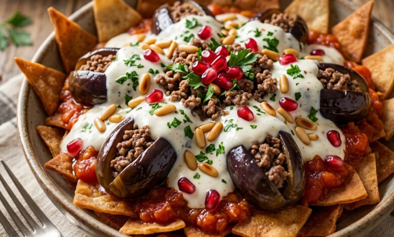 فتة المكدوس الشامية الأصلية