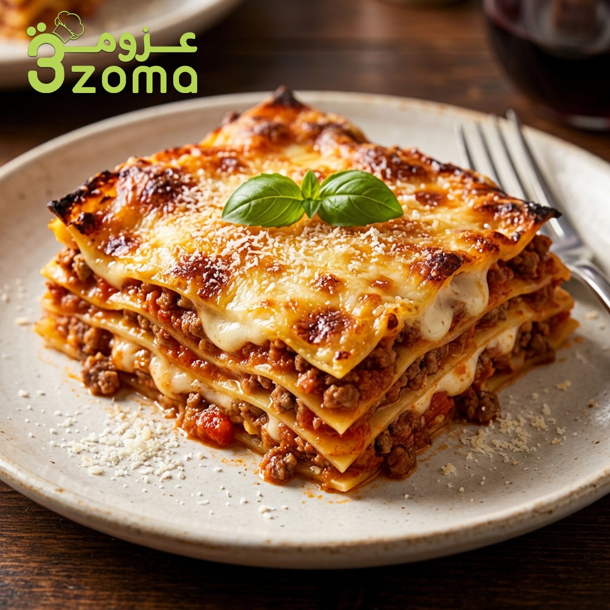 لازانيا اللحم بالبشاميل الإيطالية