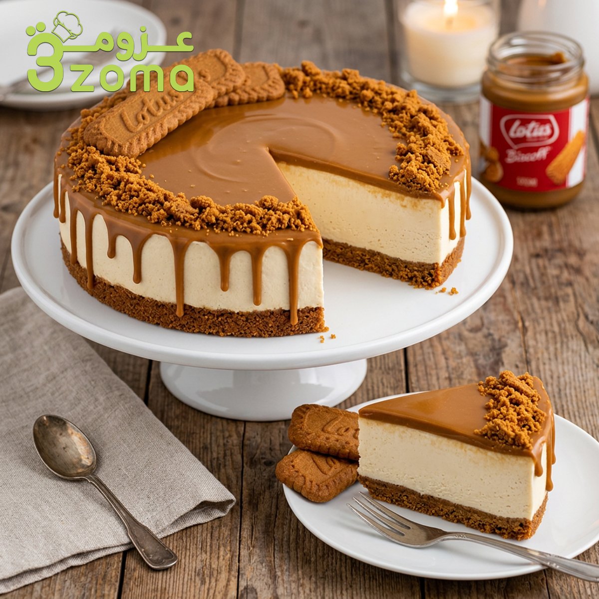 تشيز كيك اللوتس البارد