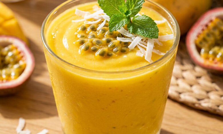 سموذي المانجو والباشن فروت