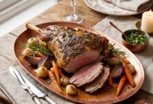 فخذ الخروف المشوي بالفرن