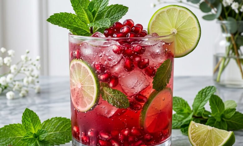 موهيتو الرمان والنعناع