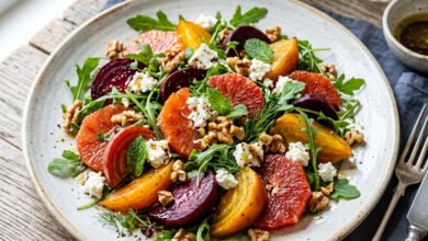 سلطة الشمندر والبرتقال