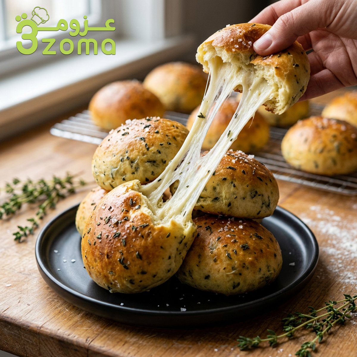 بريوش الأجبان الثلاثة والزعتر الملكي