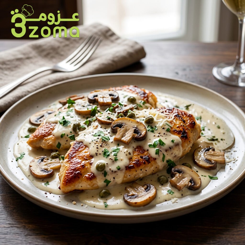 طريقة عمل بيكاتا الدجاج بالمشروم