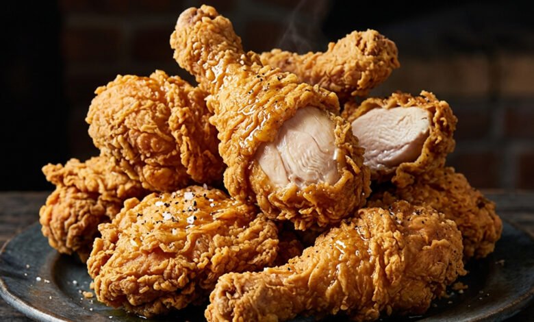 طريقة عمل الدجاج المقرمش (كنتاكي منزلي).