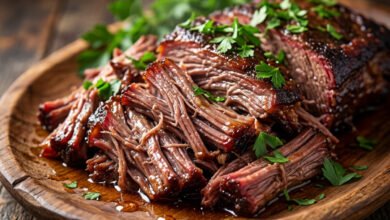 طريقة عمل اللحم المفتت في الفرن بريسكت