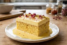 طريقة عمل كيكة الزعفران واللبن الأصلية