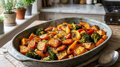 طريقة عمل طاجن الخضار بالفرن