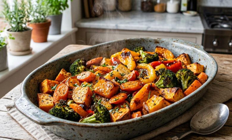 طريقة عمل طاجن الخضار بالفرن