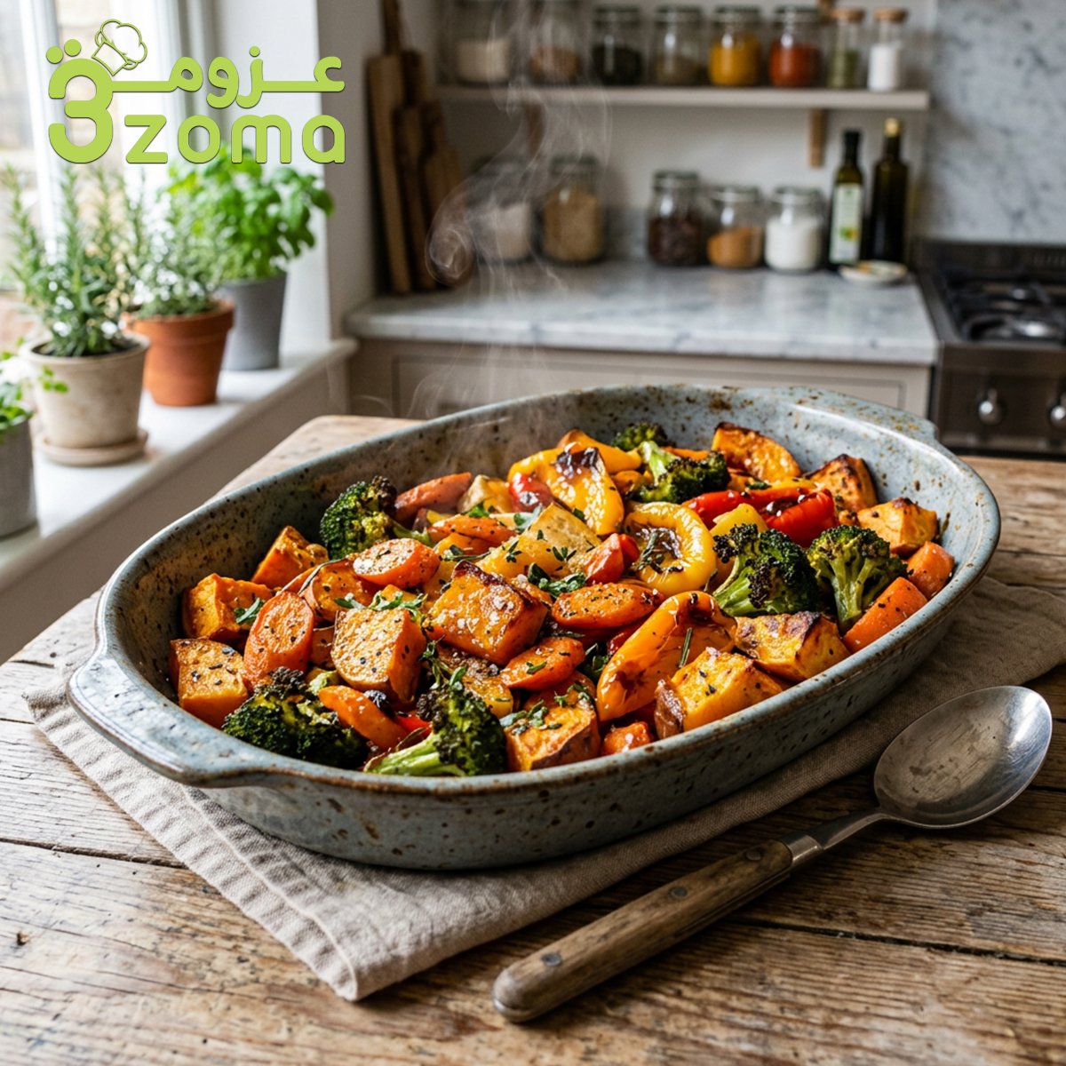 طريقة عمل طاجن الخضار بالفرن