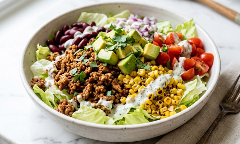طريقة عمل سلطة التاكو الصحية