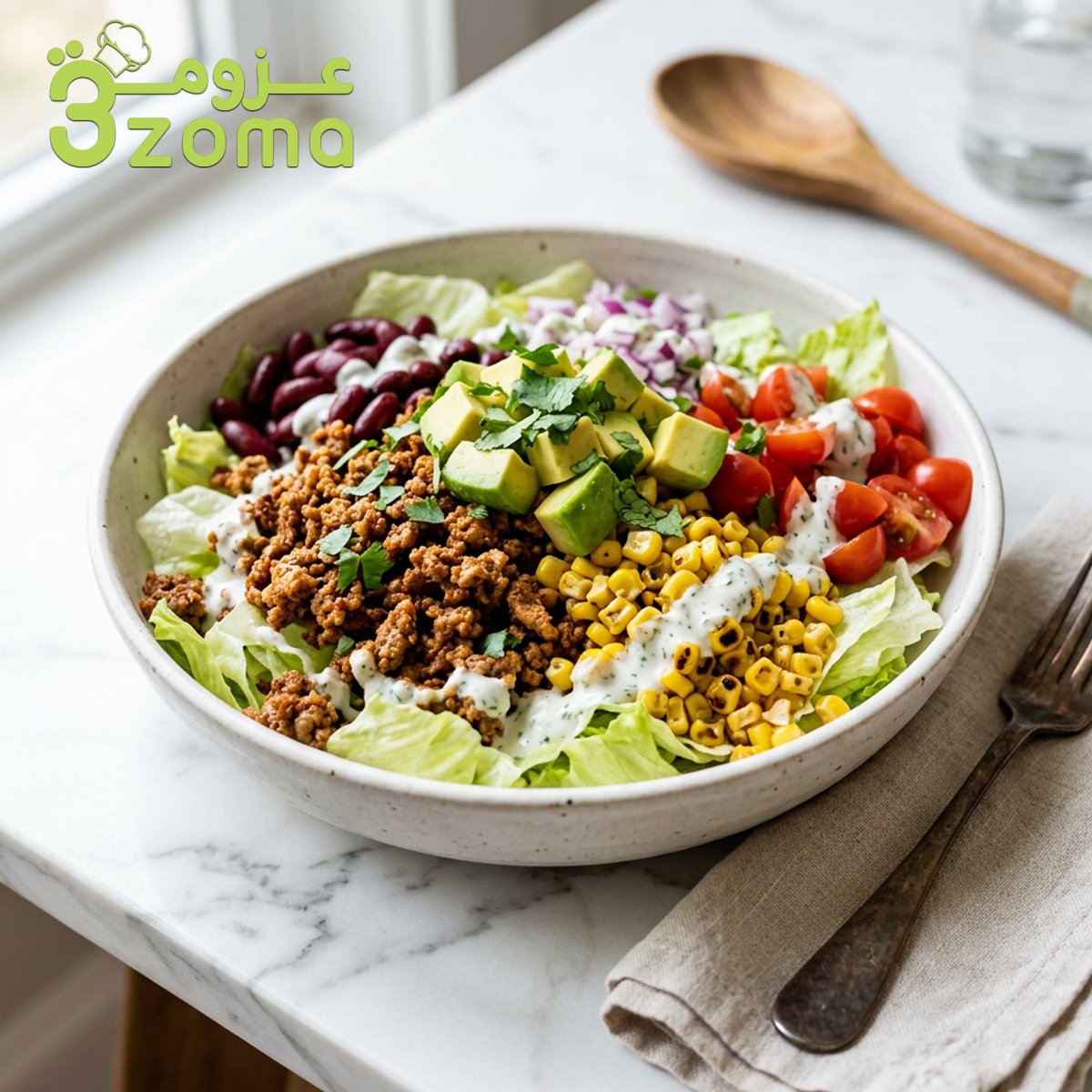 طريقة عمل سلطة التاكو الصحية