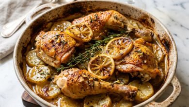 طريقة عمل صينية الدجاج بالبطاطس