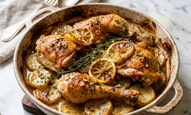 طريقة عمل صينية الدجاج بالبطاطس