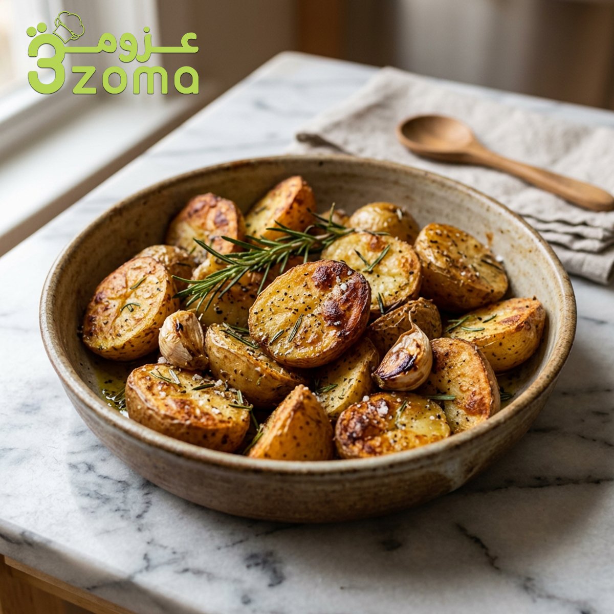 طريقة عمل صينية البطاطس بالروزماري