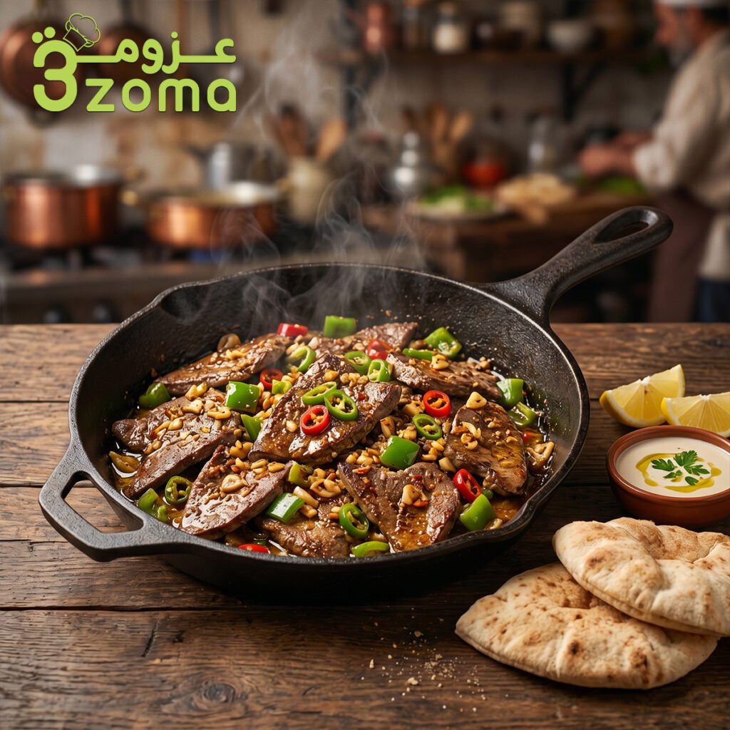 طريقة عمل الكبدة البلدى بالثوم