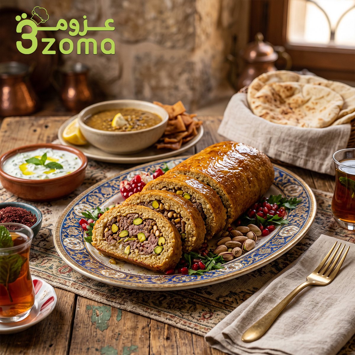 طريقة عمل الكبة المبرومة